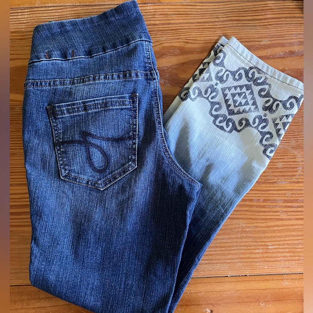 Jag jeans jeggings with hombre aztec print bottom
